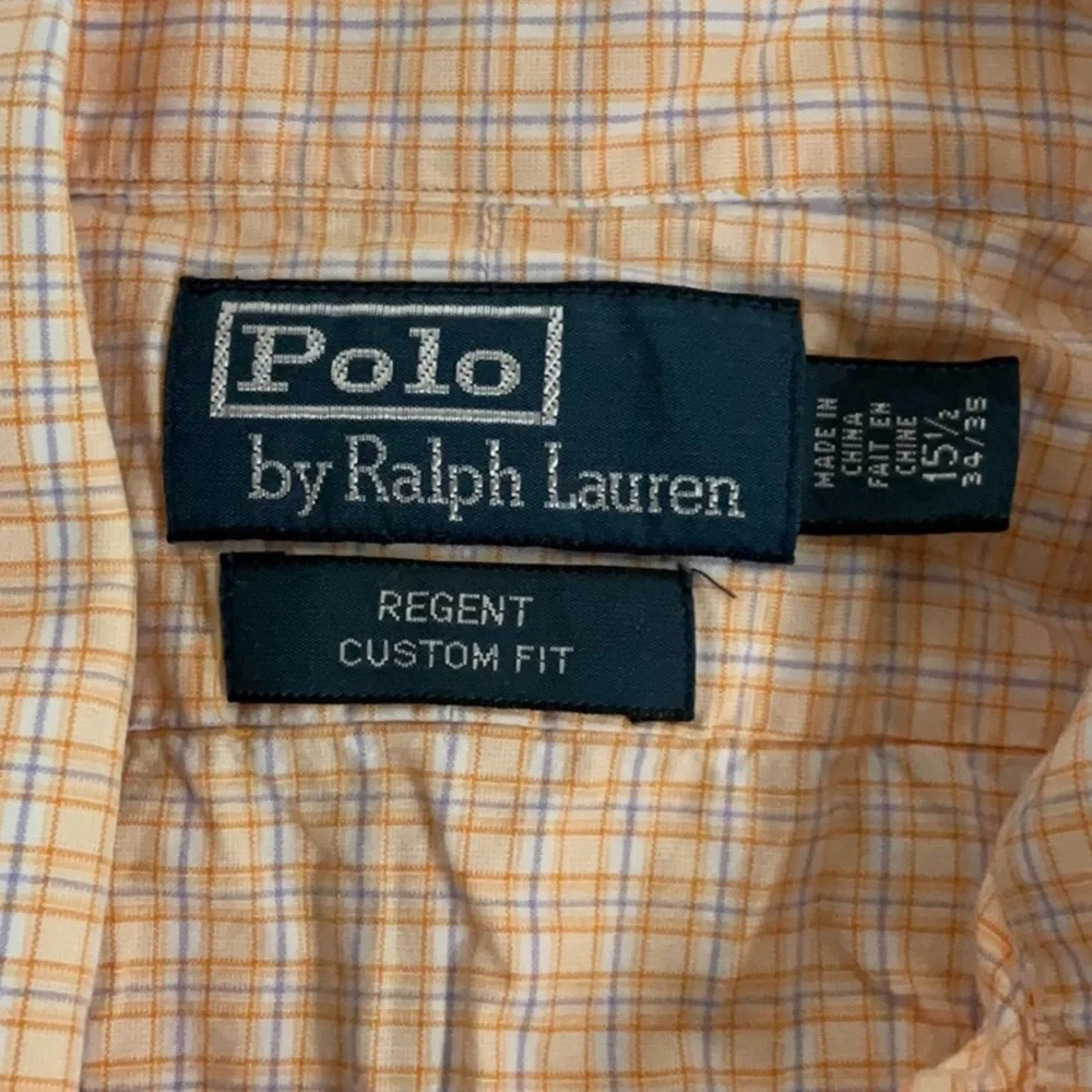 Ralph Lauren Men's Casual Orange Plaid Shirt
